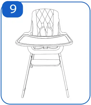 kikka boo Modo 2 In 1 Wooden Highchair D9
