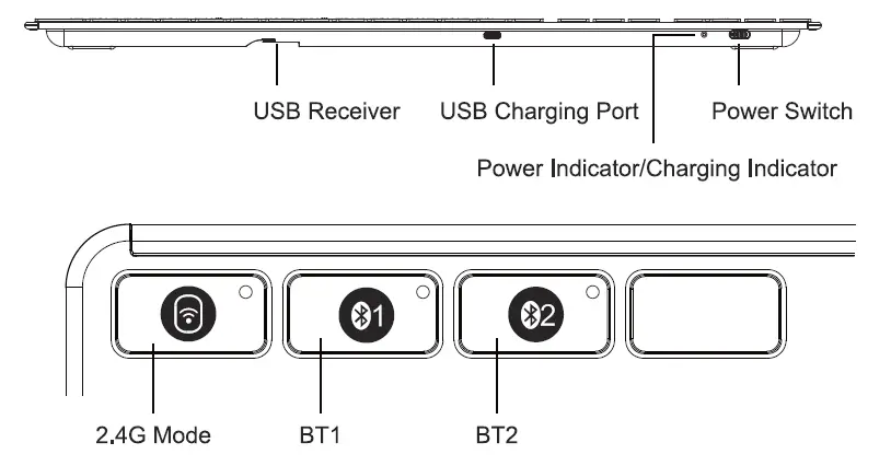 ProtoArc-XK21-Wireless-Left-Handed-Keyboard-Bluetooth-Ultra-Thin-Keyboard-FIG-1