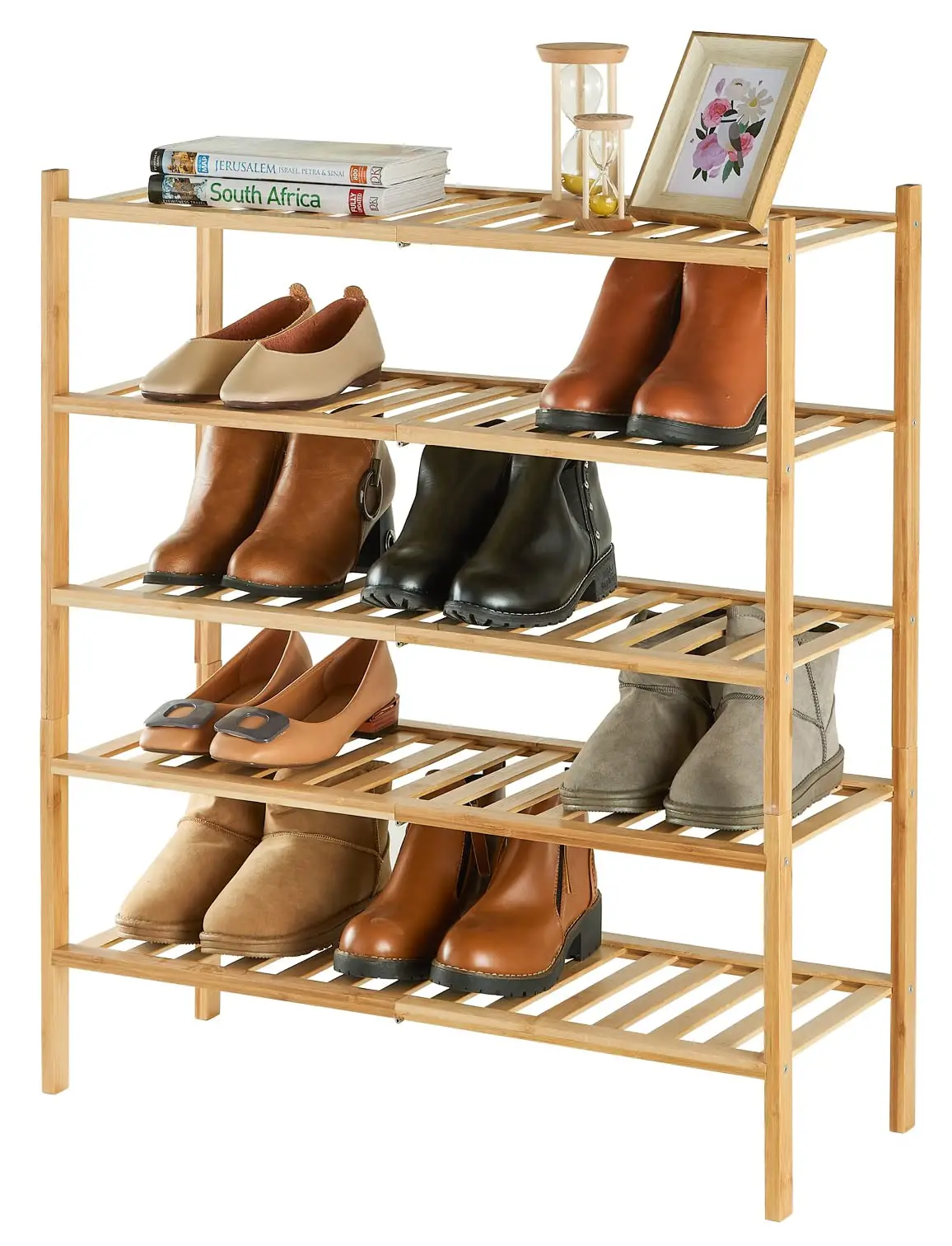 Kmart 43270019 5 Tier Bamboo Shoe Rack