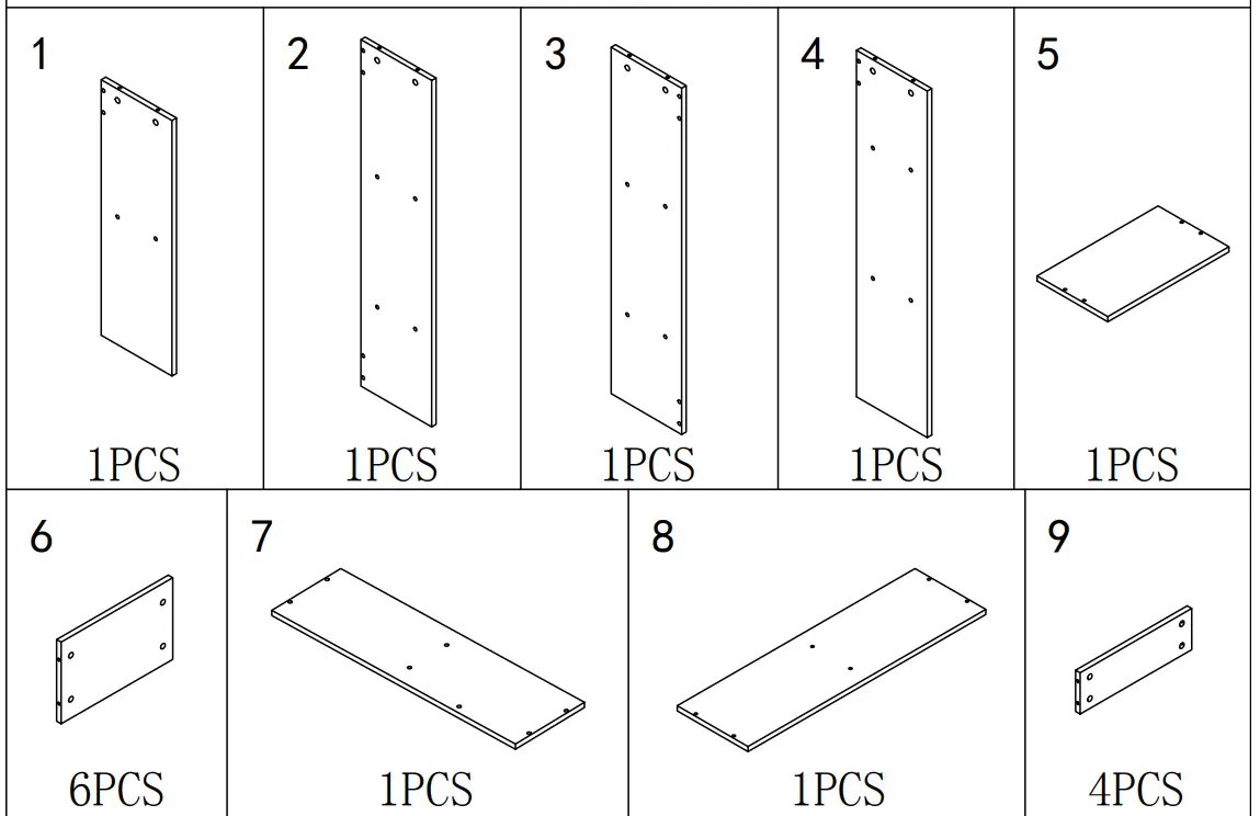Tribesigns HD F1602 WZZ Frailey 70 9 in Brown 5 Tier Industrial Bookcase Shelves - Fig