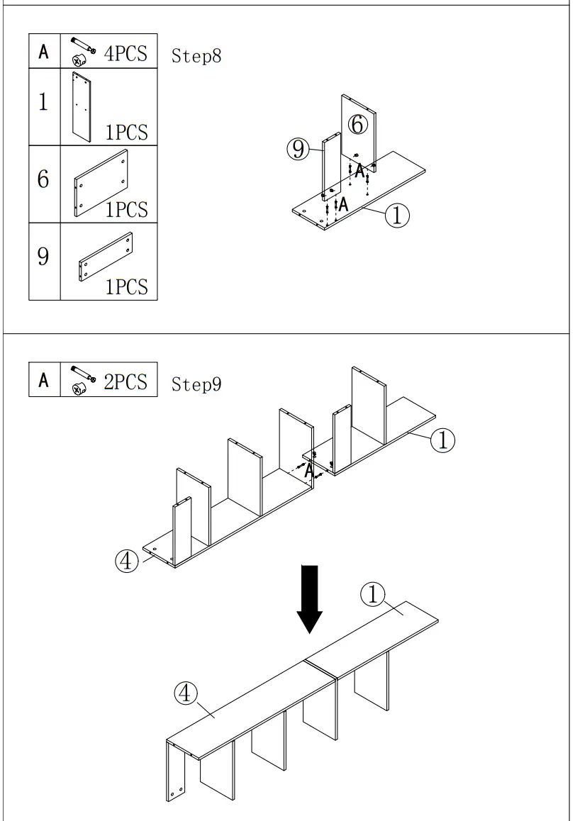 Tribesigns HD F1602 WZZ Frailey 70 9 in Brown 5 Tier Industrial Bookcase Shelves - Fig4