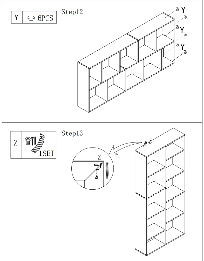 Tribesigns HD F1602 WZZ Frailey 70 9 in Brown 5 Tier Industrial Bookcase Shelves - Fig8