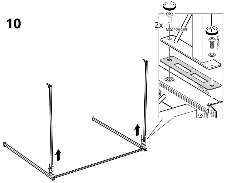 IKEA AA 2266758 1 GUNNÖN Gazebo Dark Grey 238x233 cm - Figure 12