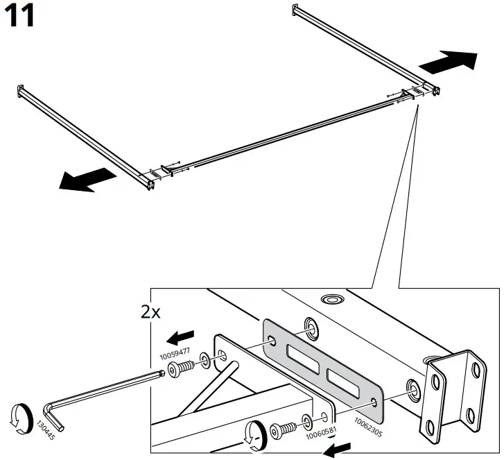 IKEA AA 2266758 1 GUNNÖN Gazebo Dark Grey 238x233 cm - Figure 13
