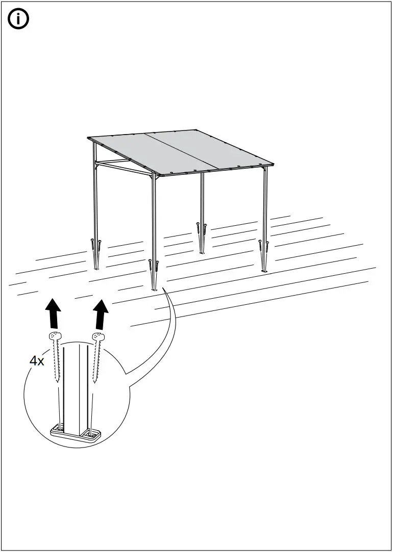 IKEA AA 2266758 1 GUNNÖN Gazebo Dark Grey 238x233 cm - Figure 4