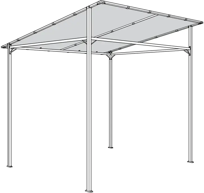 IKEA AA 2266758 1 GUNNÖN Gazebo Dark Grey 238x233 cm