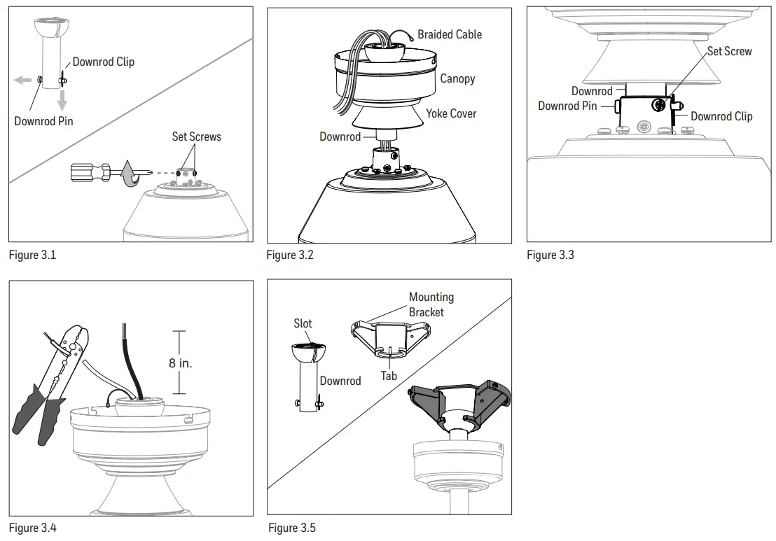 Honeywell 51856 Port Isle Ceiling Fan - MOUNT