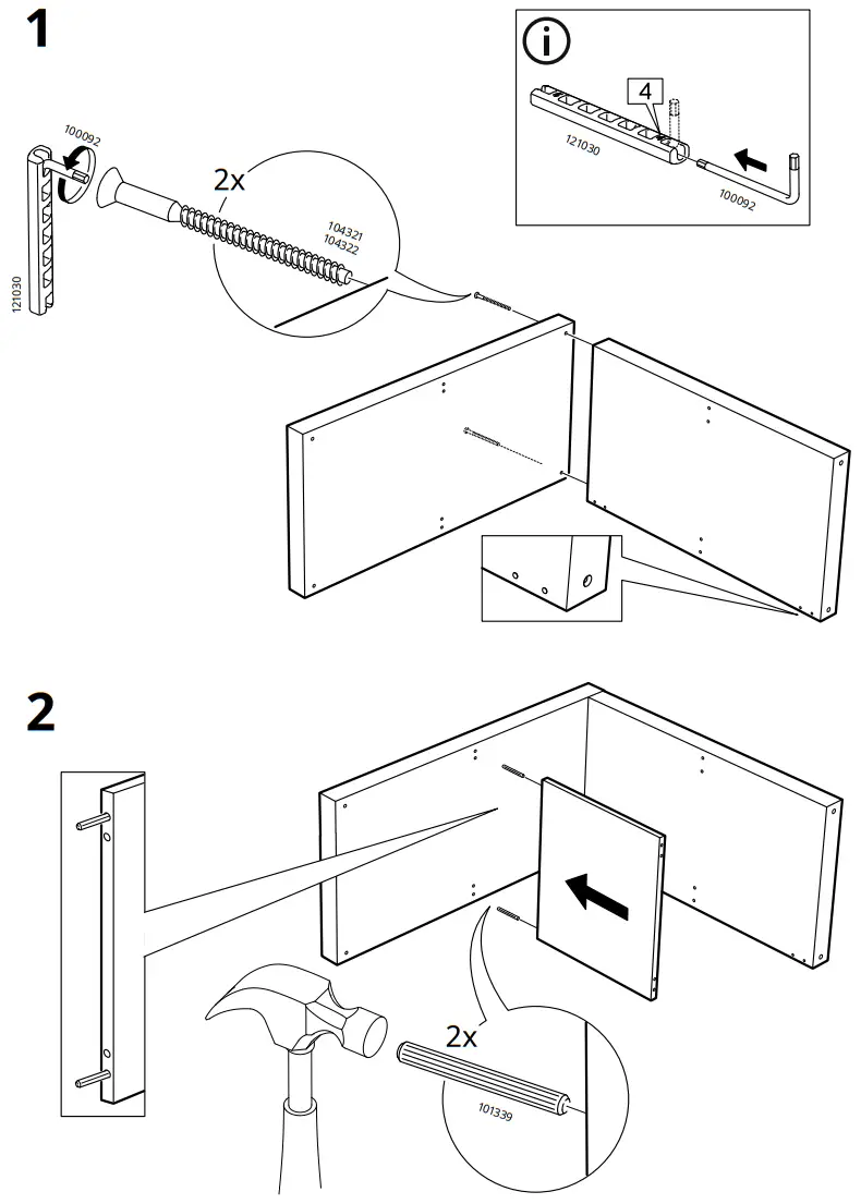 IKEA KALLAX Shelving Unit with Underframe - Assembly 1