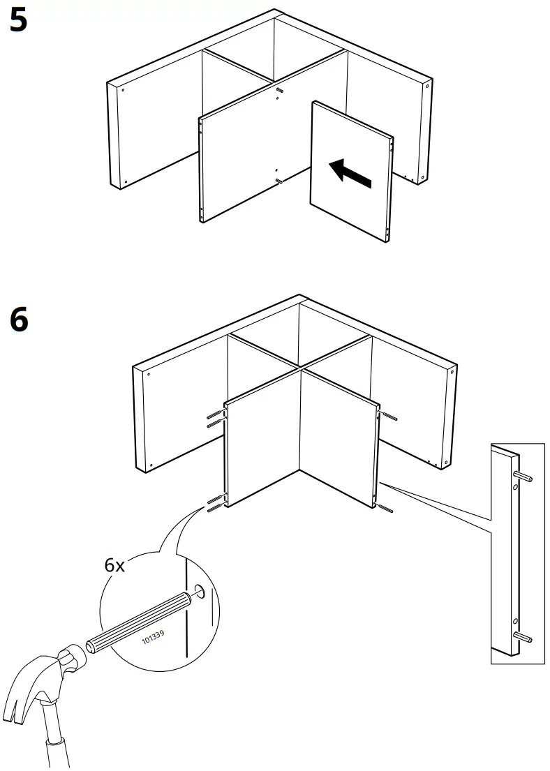 IKEA KALLAX Shelving Unit with Underframe - Assembly 3