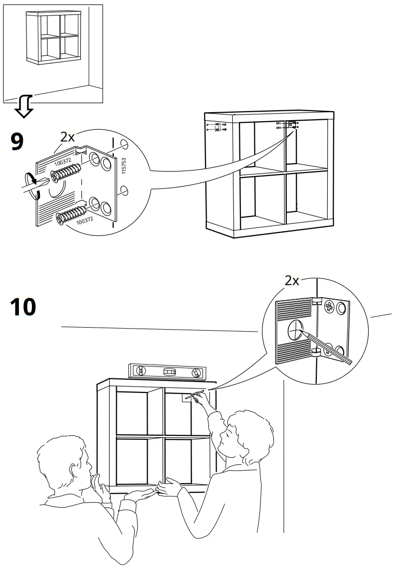 IKEA KALLAX Shelving Unit with Underframe - Assembly 8