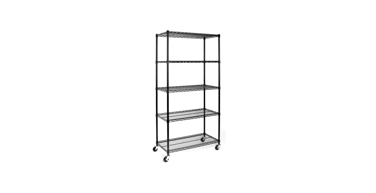 Efine Rl200-5wx2, 5 Shelf Shelving Units And Storage On Wheels Instruction Manual