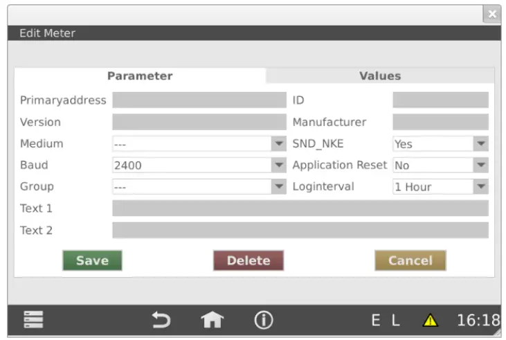 Relay WEBLOG 250 M Bus Datalogger Devices - User groups