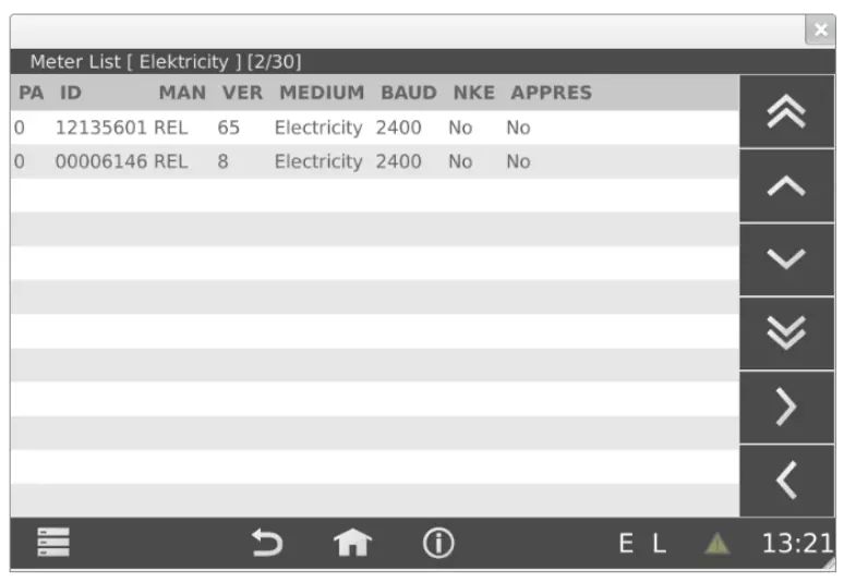 Relay WEBLOG 250 M Bus Datalogger Devices - context menu entry