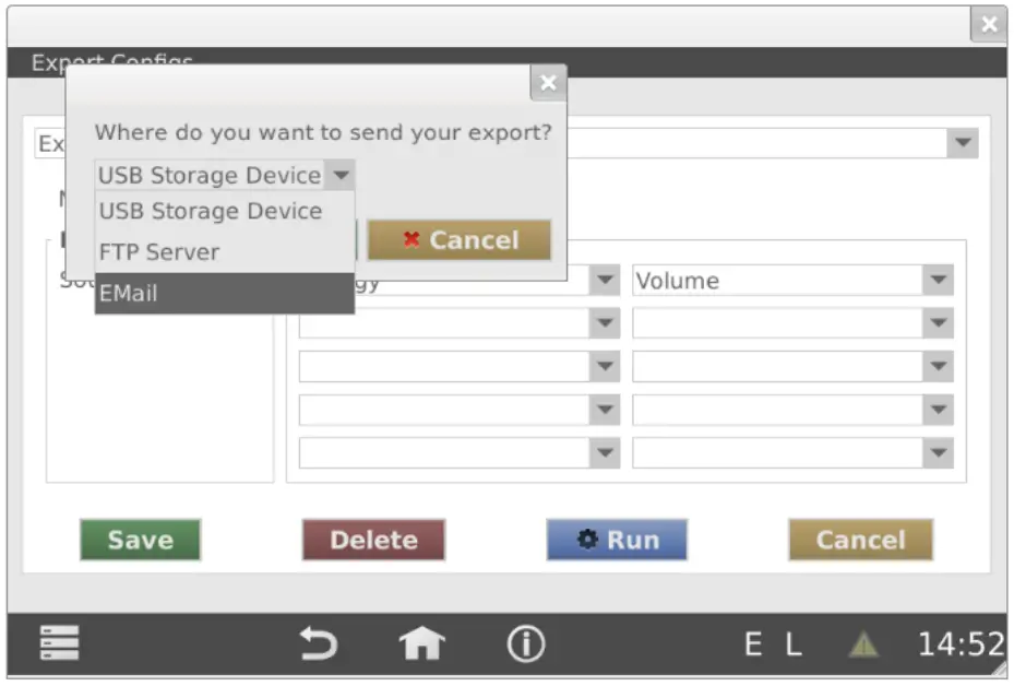 Relay WEBLOG 250 M Bus Datalogger Devices - export target