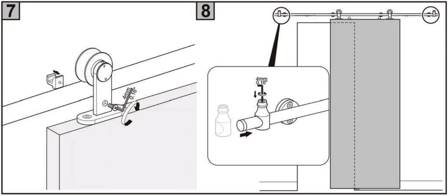 SDH SW03 SS SC NR Soft Closing Townhouse Barn Door Hardware - Figure 4