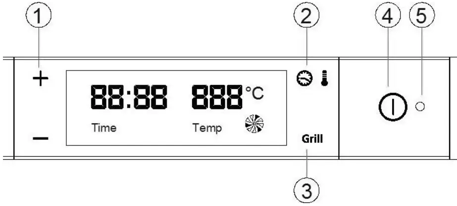 Steba FG 100 Electronic Contact Grill - Display overview