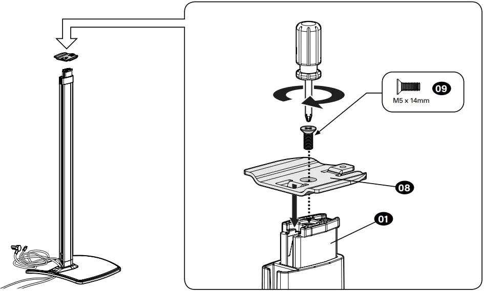 SANUS WSSE1A1 - Attach Top Bracket
