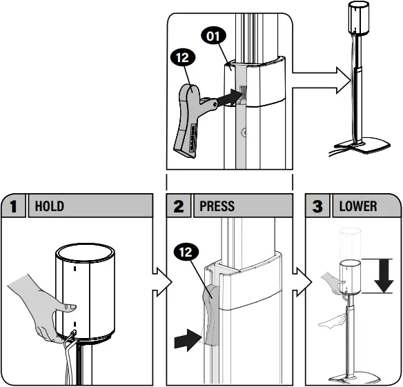 SANUS WSSE1A1 - Height Adjustment 4