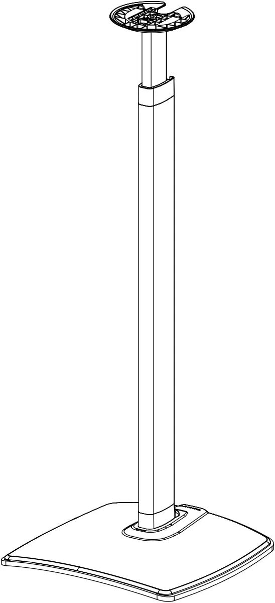 SANUS WSSE1A1, WSSE1A2 Height Adjustable Speaker Stand