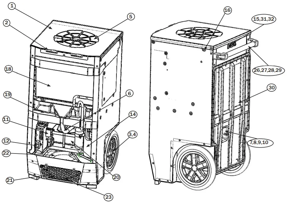 PHOENIX 4030010 250 MAX LGR Dehumidifier - Service Parts