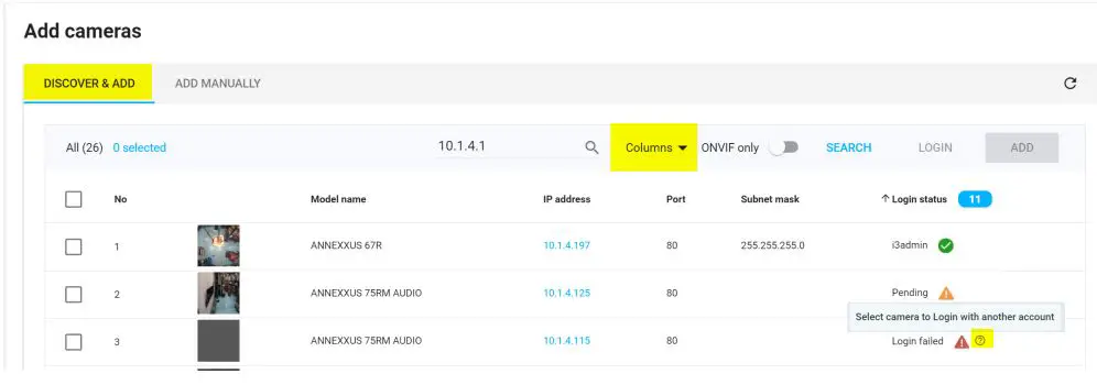 i3 INTERNATIONAL SRX-Pro Audio Video Supply Server Owner's Manual - Camera Add improvements
