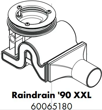 hansgrohe 60065180 Raindrain 90 XXL Basic Set for Waste Systems Shower -
