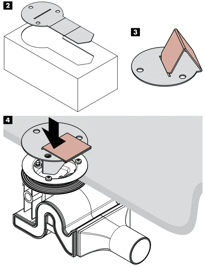 hansgrohe 60065180 Raindrain 90 XXL Basic Set for Waste Systems Shower - fig 4