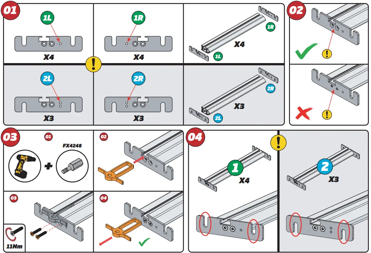 VAN GUARD VGUR-229 Roof Rack 7 bar ULTI Rack L2H1 Twin Doors - COMPONENTS 2