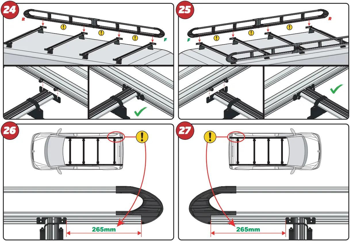 VAN GUARD VGUR-229 Roof Rack 7 bar ULTI Rack L2H1 Twin Doors - COMPONENTS 8