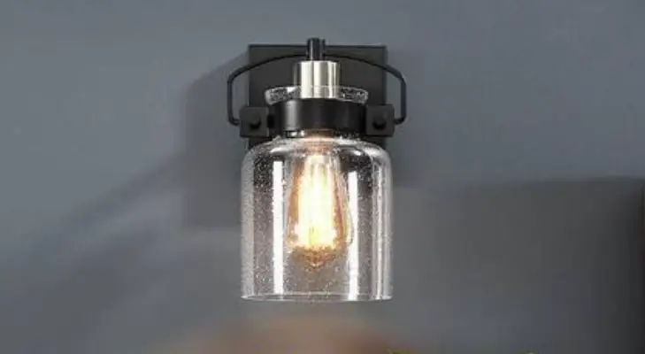 True Fine Td10037w Dean 6 Inch 1 Light Black Bathroom Wall Sconce With Seeded Glass Shade Instruction Manual