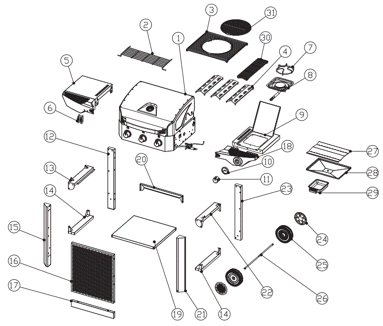FCCBBQ-Norge-FCC-G-21100-31-Fire-3-1-Gass-Grill-fig-4