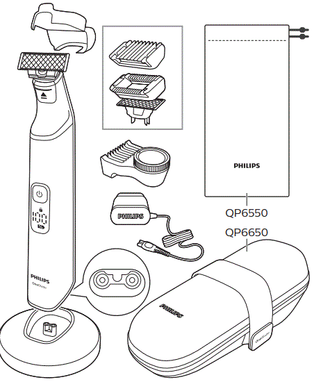 PHILIPS QP6550-15 OneBlade Pro Face and Body Trimmer-fig2