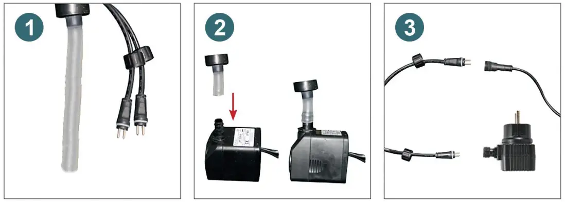 Afoxsos HDMX1139 Gray Outdoor Resin Fountain with Light - Fig 1