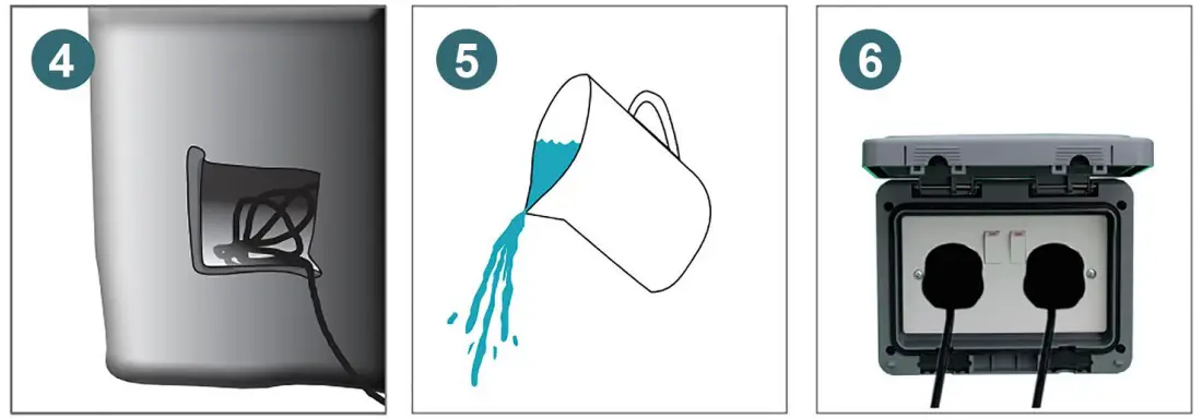 Afoxsos HDMX1139 Gray Outdoor Resin Fountain with Light - Fig 2