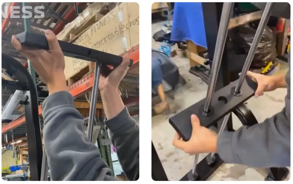 FRENCH FITNESS FFS ACC FFS Silver and FFB Black Adjustable Cable Crossover - WEIGHT PLATES