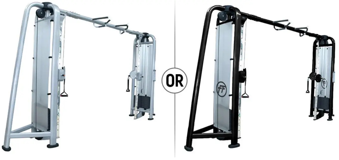 FRENCH FITNESS FFS ACC FFS Silver and FFB Black Adjustable Cable Crossover