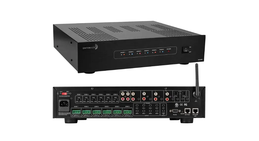 Dayton Audio Dax88 8-source 8-zone Distributed Whole House Audio System User Guide