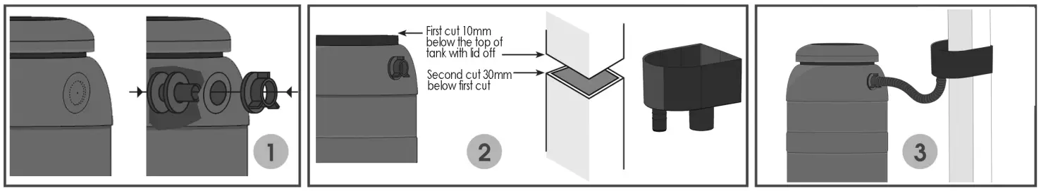 maze MWT DIV Downpipe Diverter - Connrcting