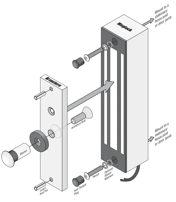 DKGL-S6-1 600 Lb. Magnetic Gate Lock 2