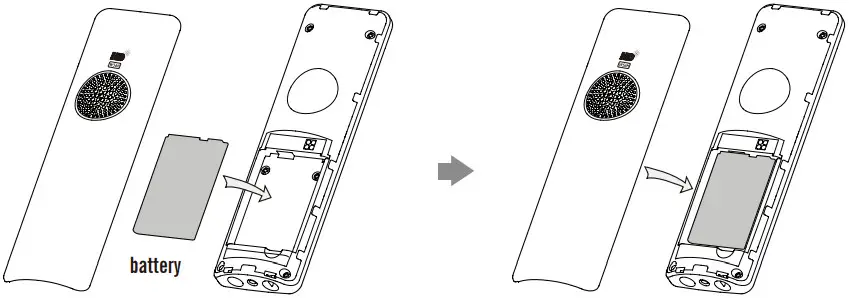 Yealink W60B DECT IP Phone - battery into the handset