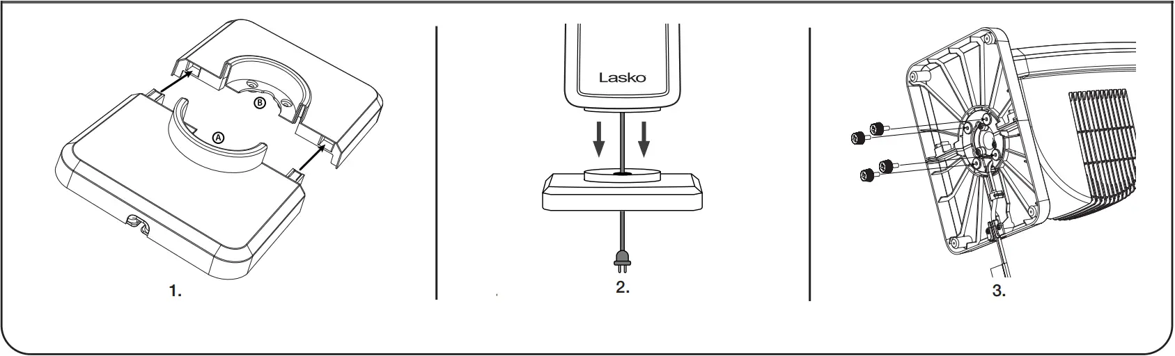 Lasko CT32955 Digital Ceramic Tower Heater - Assembly