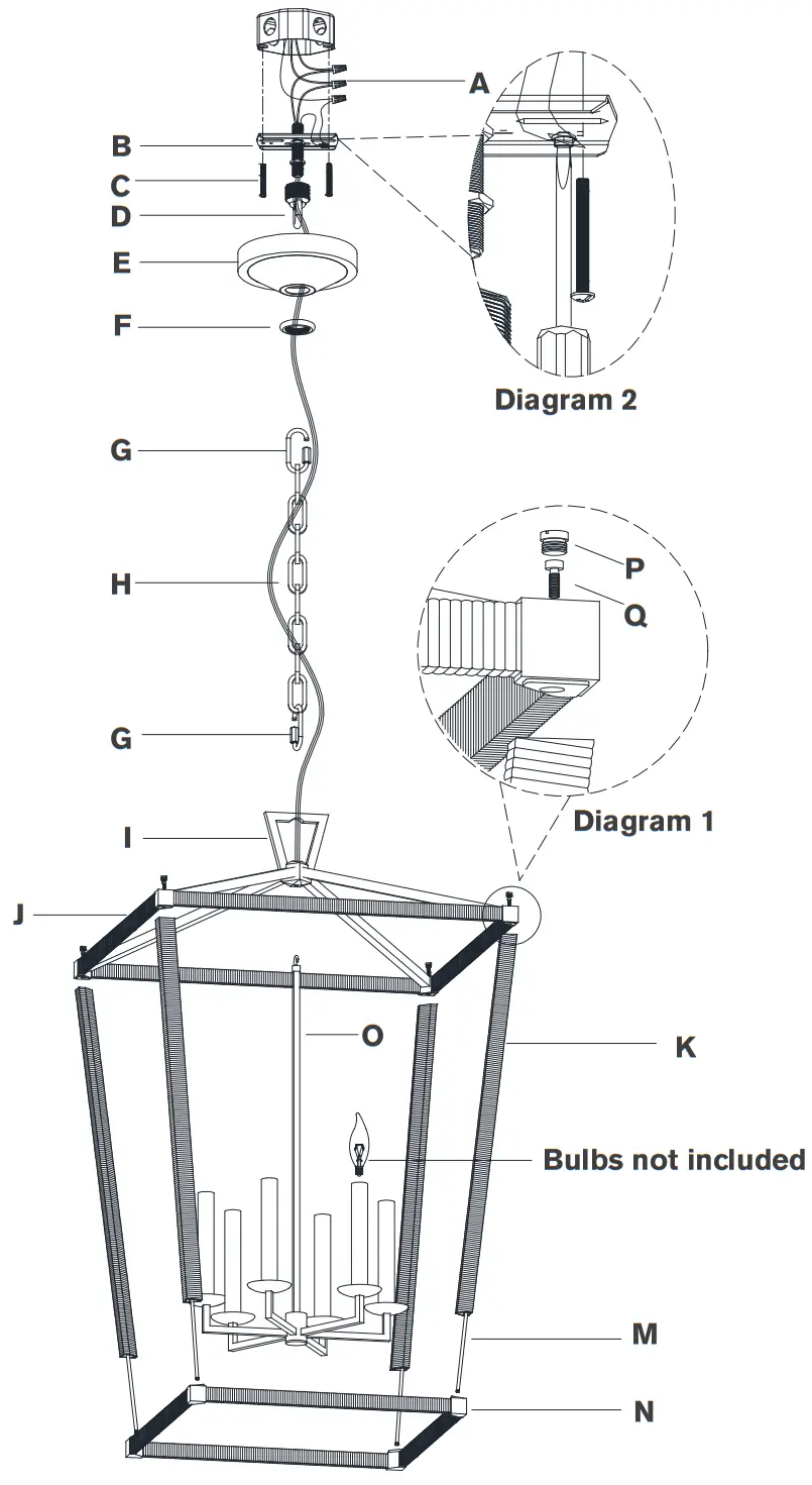 VISUAL COMFORT CHC 5881 Darlana XL Wrapped Lantern - Description