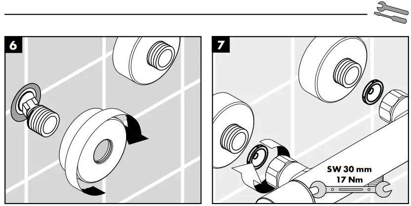 Hansgrohe 13125000 Ecostat E Wall Mounted Shower Thermostat - Assembly 1