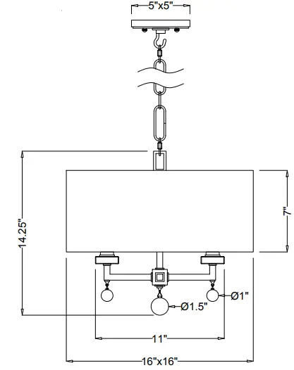 CRYSTORAMA 8105-AG_CEILING Paxton Four Light Ceiling Mount-fig1