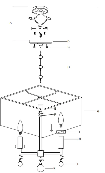 CRYSTORAMA 8105-AG_CEILING Paxton Four Light Ceiling Mount-fig5