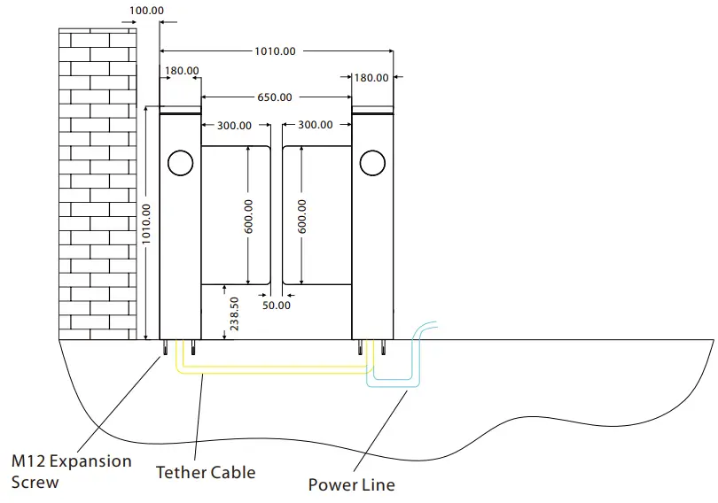 ZKTECO-Mars-B1000-Series-Swing-Barrier-FIG-11