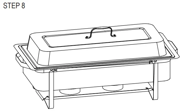 VEVOR DT C1014 Rectangle Chafing Dish - ASSEMBLY STEPS 2