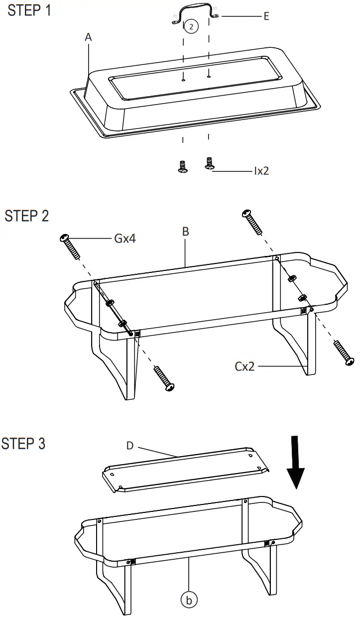 VEVOR DT C1014 Rectangle Chafing Dish - ASSEMBLY STEPS