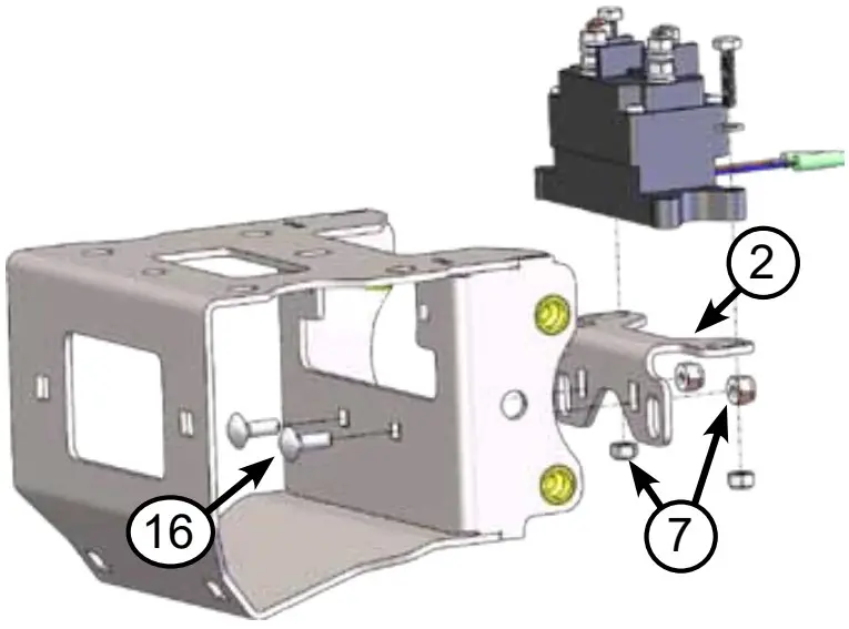 United Motorsports HK 338 Polaris Sportsman Xp Winch Mount - Nylock Nu
