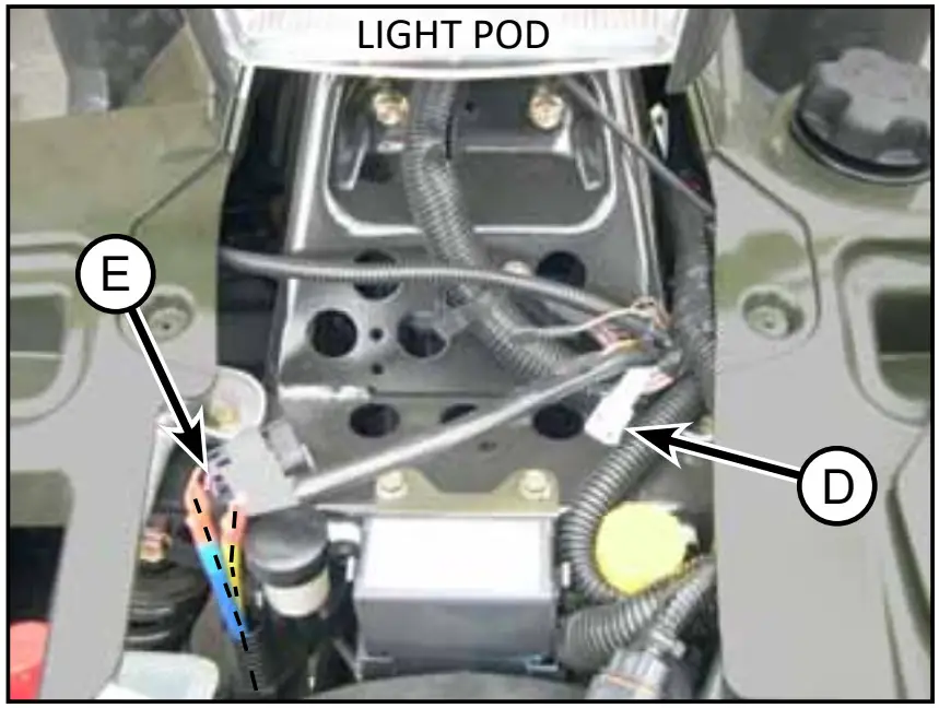 United Motorsports HK 338 Polaris Sportsman Xp Winch Mount - electrical connections